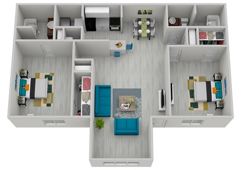 a floor plan of a house with a bedroom and a living room